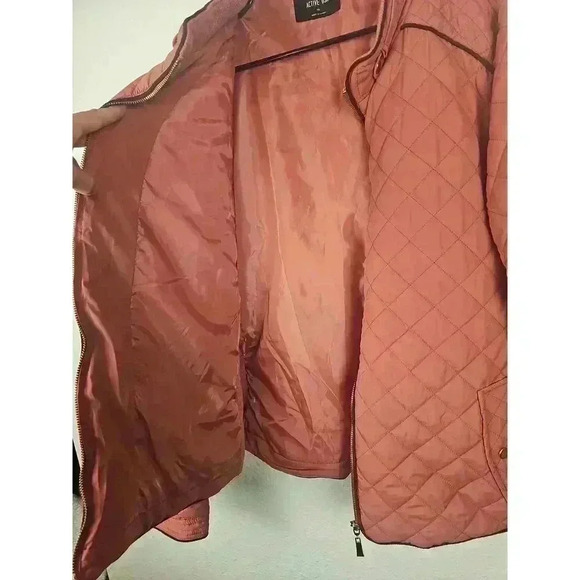 Active USA Womens Pink Quilted Zip Up Jacket Size 3XL - Picture 4 of 7